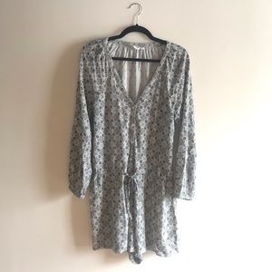 Boho GAP romper V-neck, tie waist, loose sleeves